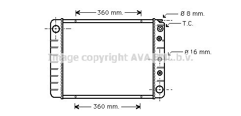 AVA QUALITY COOLING Радиатор, охлаждение двигателя VO2028